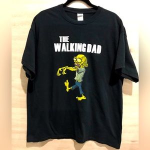 The Walking Dad Tshirt Black Cotton